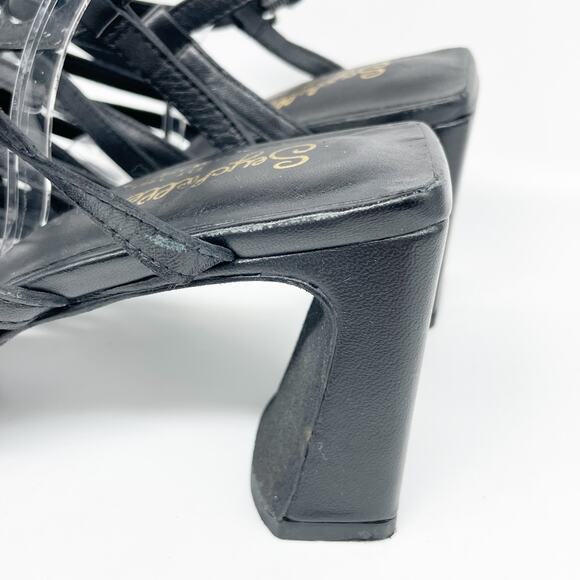 Seychelles Women's Charter Strappy Sandals Block Heel Square Toe Black Size 9 - Picture 12 of 12